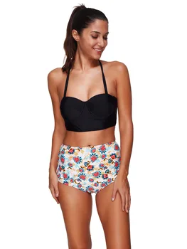 

Large Size High Waist Swimsuit New Slim Steel Support Side Collection Swimsuit Women's Triangle One Piece Bikini Swimsuit