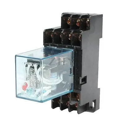 

HH54P AC 36V Coil 4PDT 14 Pins Electromagnetic Power Relay w DYF14A Base