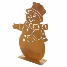 Высота 30 см. Европейский стиль кованого железа Двусторонняя Ретро снеговик украшения, рождественские украшения