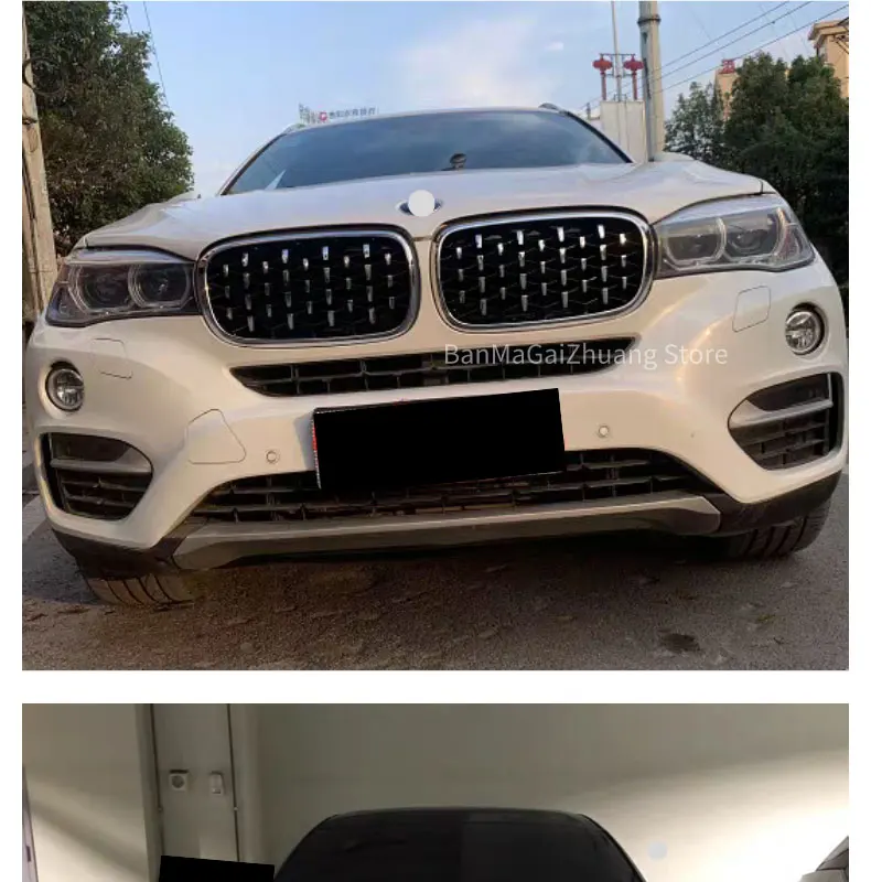 Передняя решетка для Bmw X5 X6 серии F15 F16- ABS Алмазная решетка переднего бампера Звездная решетка 1 пара автомобильный Стайлинг