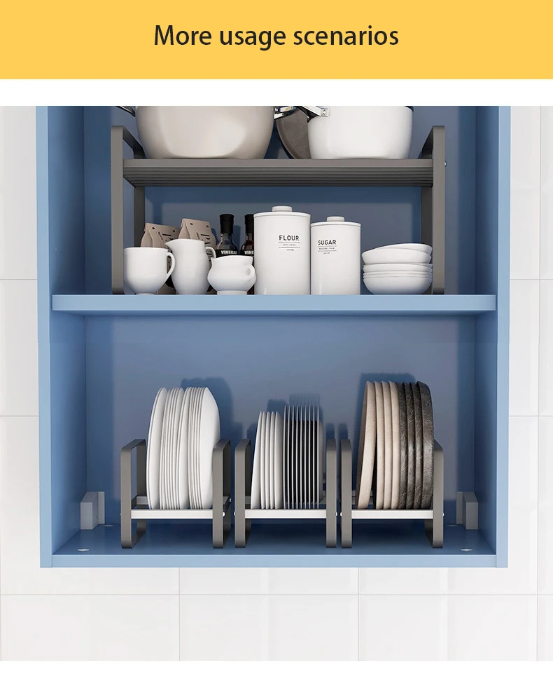 Organizador de escurreplatos de acero inoxidable para cajón de cocina,  encimera, armario, estante, Alacena - AliExpress