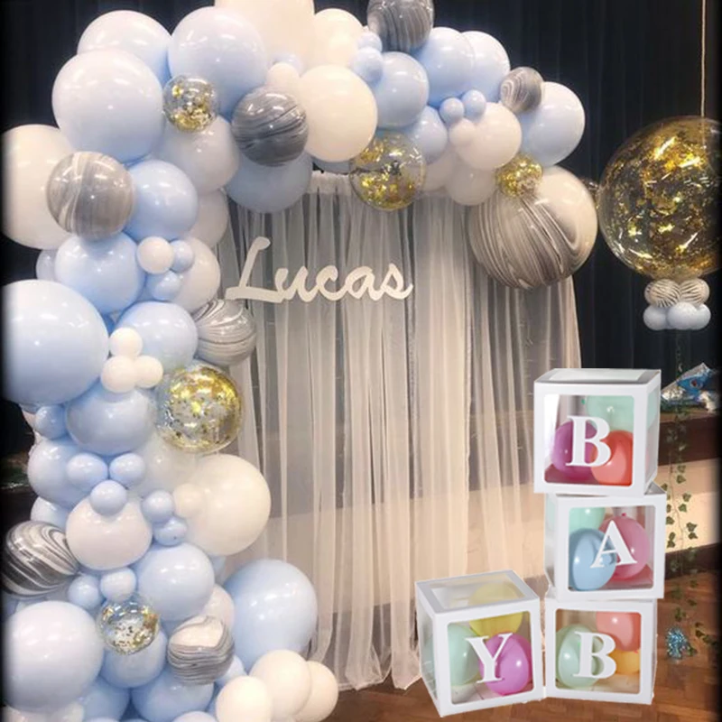 WEIGAO Baby Shower украшения BABY LOVE прозрачная коробка свадебный пончик настенный вертикальный держатель ребенок 1-й декор для вечеринки в честь Дня рождения подарок