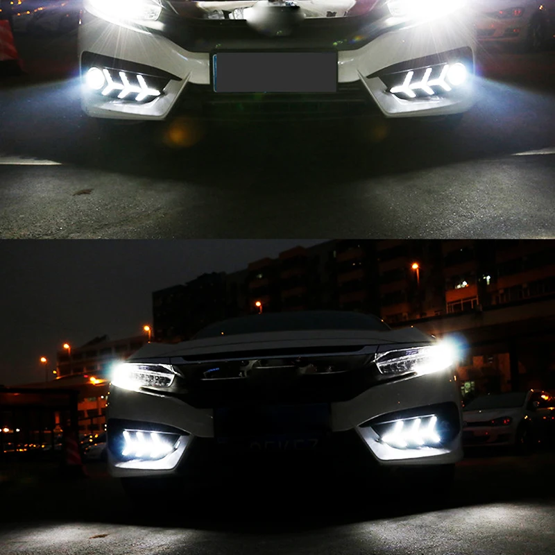 2 шт./пара автостайлинг ремонт дневного света для Honda Civic передний бампер DRL указатель поворота для Civic Mo