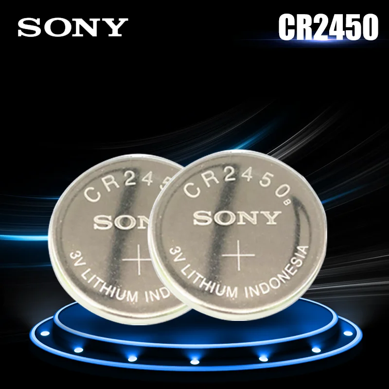 2 шт. 100% оригинальный Sony CR2450 CR 2450 3V литиевые батареи DL2450 BR2450 LM2450 для часов