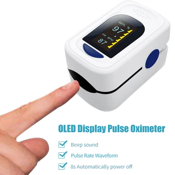 

Blood Oxygen Finger Pulse Digital Fingertip Oximeter Oxygen Saturation Meter Finger Monitor Portable Oximetro