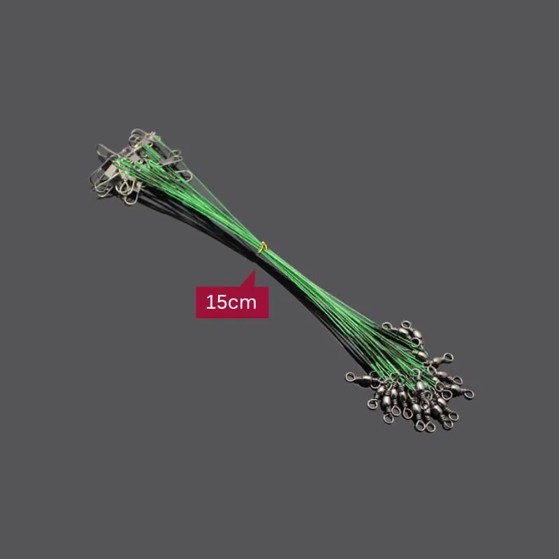Green 15cm 100 шт., провода из высокоуглеродистой стали, антиукус, плетеный - Цвет: Green 15cm