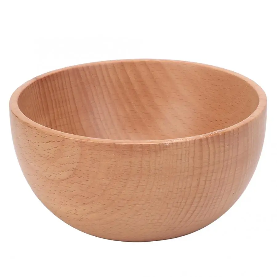 Wooden Bowl Food Container Children Rice Bowl Soup Bowl Salad Bowl