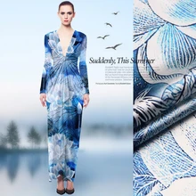 118 см Печатный шелк стрейч метр атласной ткани 19 мм Мягкая атласная шелковая ткань для платья спандекс ткань оптом шелковая ткань