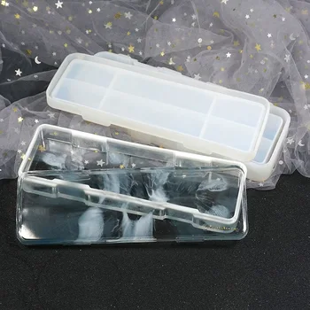 

1PC Pencil Box Storage Mold DIY Crystal Transparent UV Resin epoxy Drop Glue set Table mold for diy making Handmade Tools