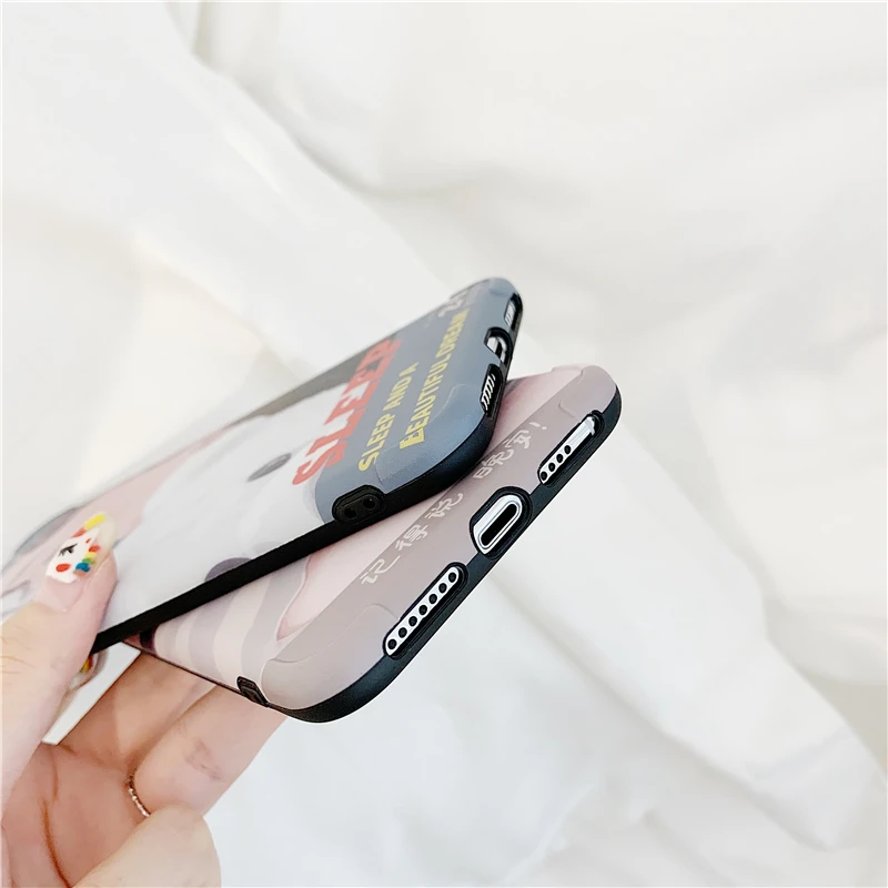 Забавный Милый спящий детский чехол для телефона для iphone 11promax 7 6 6S 8 Plus чехол для iphone XR XSMAX Модный мягкий чехол s Fundas