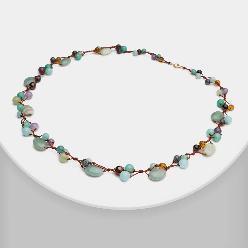 

Amorita boutique fashion design natural stone Necklaces