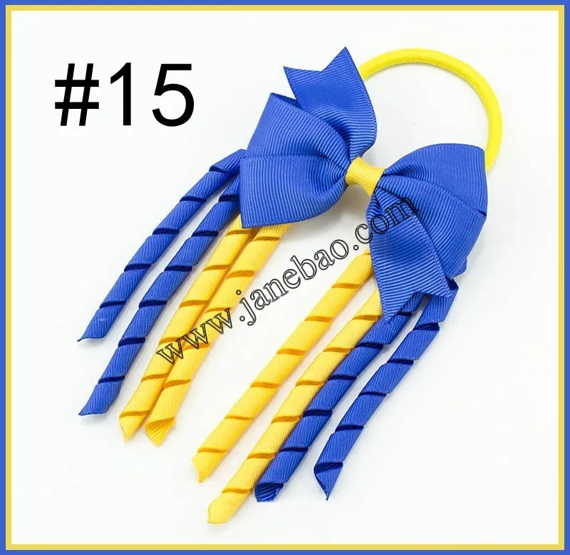 30 шт. 3,5 ''X 6'' funky Korker банты для волос Красочные Korkers pinwheel Korker радужные Бантики