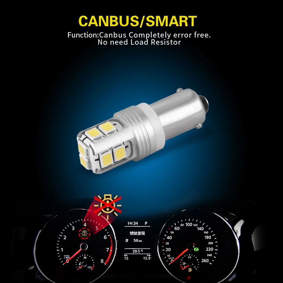 Высокая мощность Canbus ОШИБОК BA9S T4W BAX9S H6W BAY9S H21W светодиодный Обратный парковочный боковой светильник номерного знака белый желтый синий