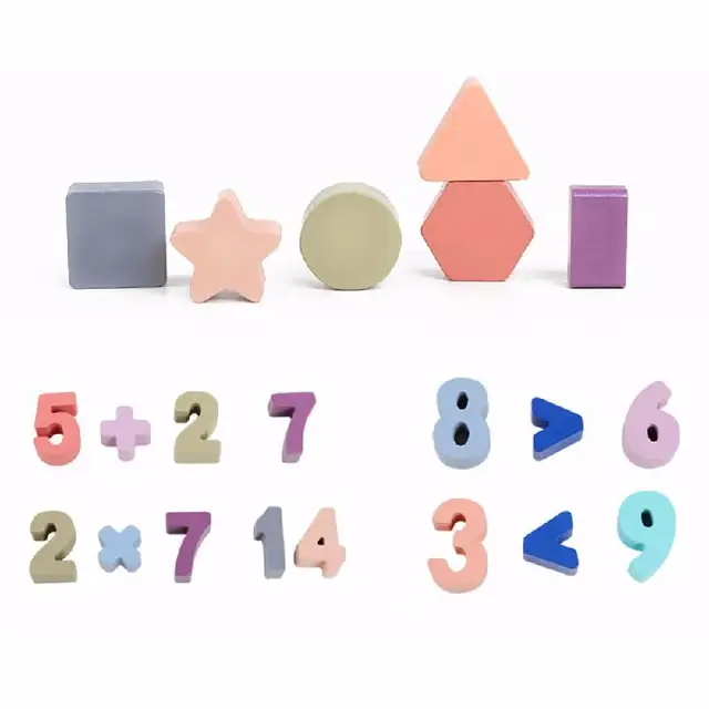 Preschool Wooden Montessori Toys Geometric Shape Cognition Match Baby Education Teaching Aids Busy Board Math Toys For Children 6