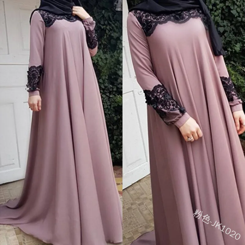 Элегантное мусульманское кружевное платье abaya длинное вечернее платье Vestidos кардиган-кимоно длинные халаты Jubah Ближний Восток Eid Рамадан исламский