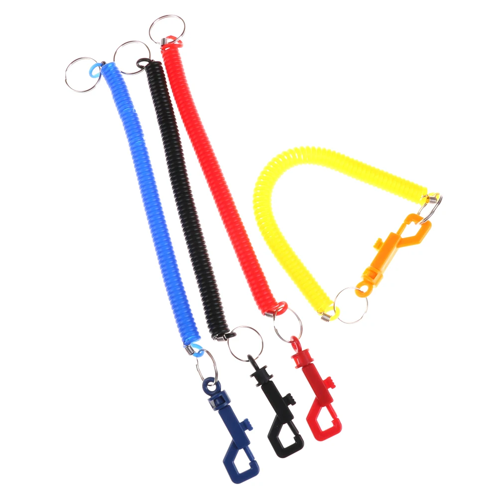 Anti-lost Chain Spring Plastic Elastic Rope Mobile Phone Straps Lanyard Phone Neck Hanging Rope Chain Straps Keychain