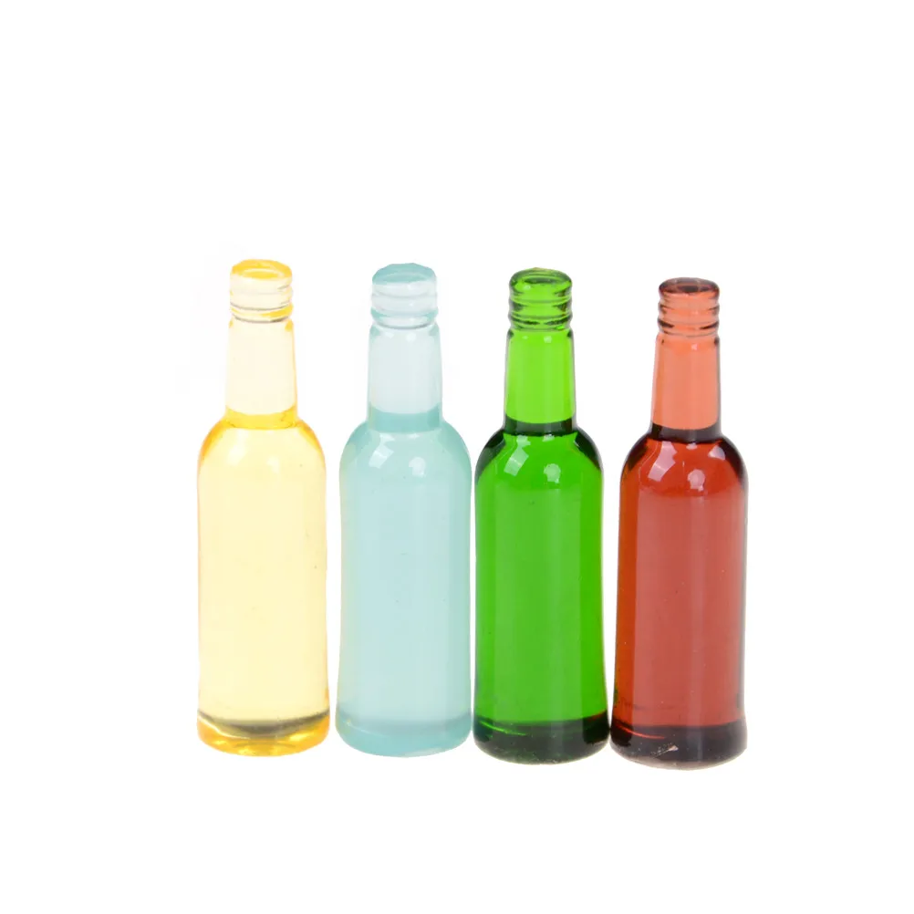 

6Pcs/set 1:12 Dollhouse Miniature Wine Bottle Model Pretend Play Mini Food Doll Fit Toy Accessories home decor