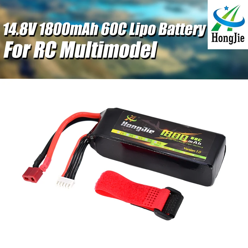 

Class A 14.8V 1800mAh 60C 4S Lipo Battery T Plug Rechargeable For RC Racing Drone Helicopter Multicopter Car Model