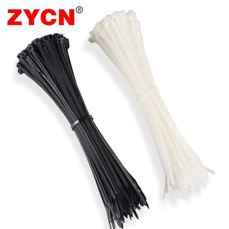

100PCS Nylon Self Locking Cable Tie 3*100/3*150/3*200 White Black color5*100/5* 150/ 5*200/5*250/5*300