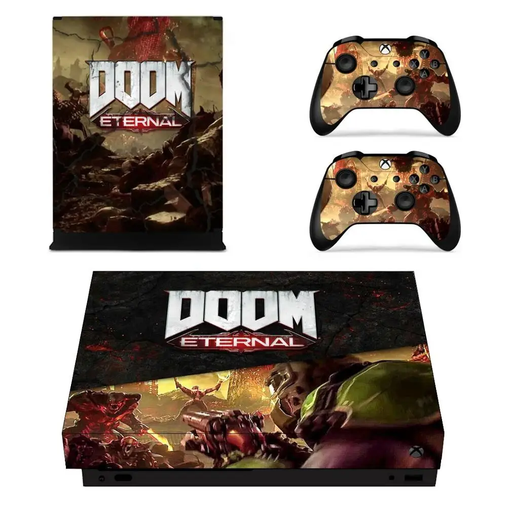 YSX1X1353 Для Xbox One X стикер s Doom виниловое покрытие Наклейки Обложка Pegatinas Adesivos для Xbox one X консоли пульта дистанционного управления скины - Цвет: YSX1X1353