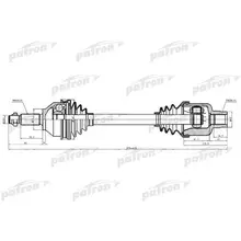 Полуось правая 27x579x56.5x35 FORD MONDEO седан III(B4Y), MONDEO универсал III(BWY), MONDEO хэтчбек III PATRON PDS0309