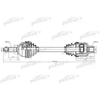 

Axle right 27x579x56.5x35 FORD MONDEO sedan III (B4Y) MONDEO wagon III (BWY), MONDEO hatchback III PATRON PDS0309