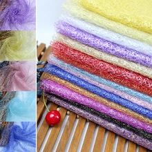 1/2/5 м/лот блеск золотой нитью тюль ткань, Сетчатое платье с блестками для сцены вечерние свадебное платье юбки украшения DIY ткани