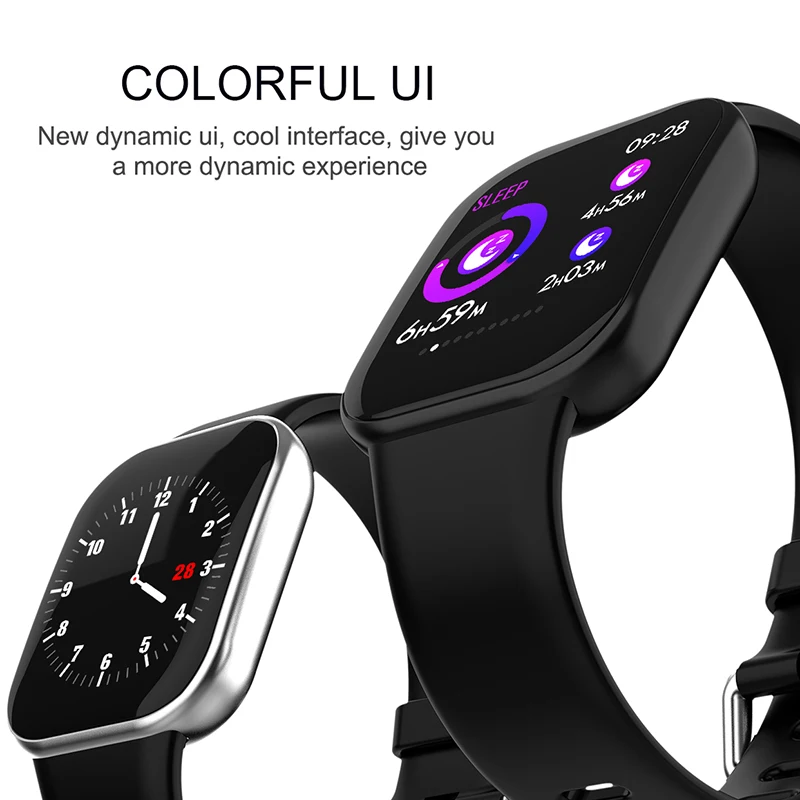 Men's Smart Watches full Touch Screen Waterproof Bluetooth Fitness Tracker Men's Blood Pressure Wristband Smartwatch Android IOS