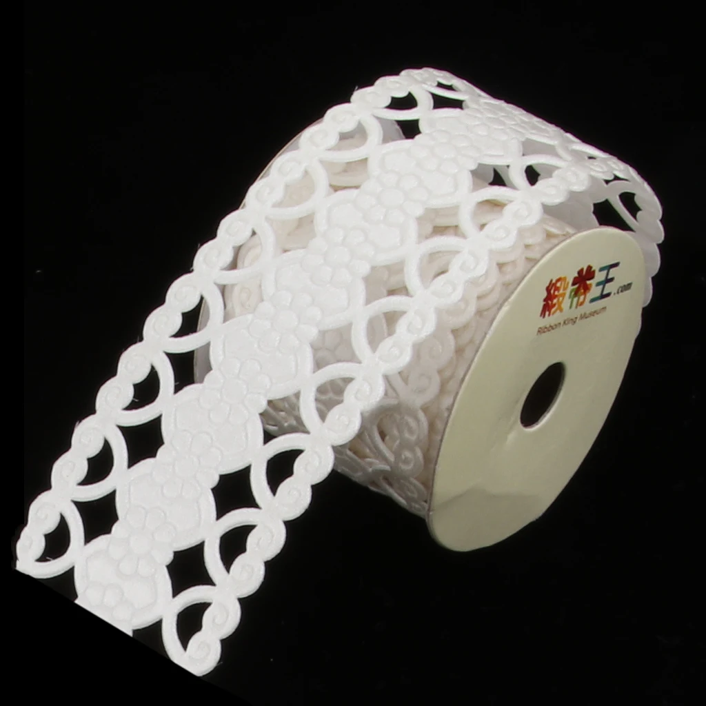38mm 2pcs Yards Lace Fabric Trim Ribbon Tape Set Self Adhesive DIY Craft Scrapbooking Decorative Lace Tape Lace Ribbon