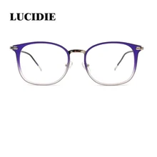 Модная женская большая оправа, очки фиолетового цвета из нержавеющей стали, оправа для очков