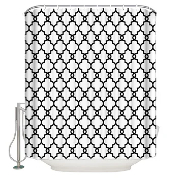 

Classic Moroccan Pattern Shower Curtains Polyester Fabric Waterproof Bathroom Bath Curtain