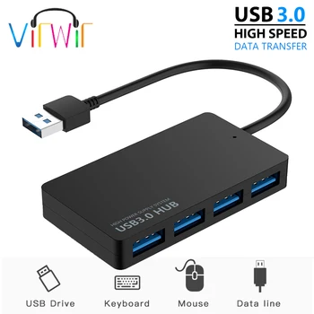 

1 in 4 HUB USB3.0 Adapter For Laptop PC High Speed Hub External 4 Ports Adapter Splitter USB Expander Computer Accessories