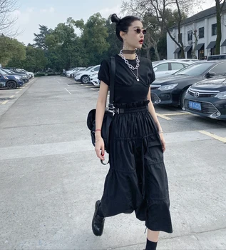 

Will spring and summer diablo ins han edition black wind restoring ancient ways joker draw string decorated bust skirt of tall w