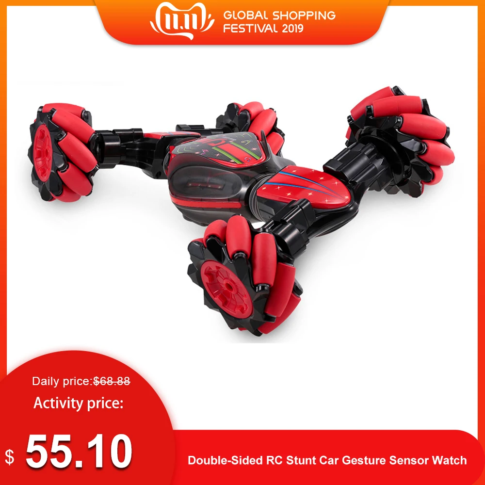 2.4GHz 4WD Double-Sided RC Stunt Car Gesture Sensor Watch Control Deformable Electric Remote Control Transformer Car All-Terrain
2.4GHz 4WD Double-Sided RC Stunt Car Gesture Sensor Watch Control Deformable Electric Remote Control Transformer Car All-Terrain