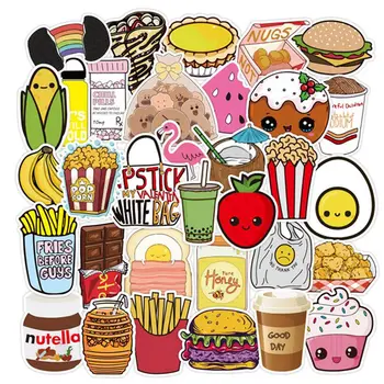 

Cartoon Lovley Foods Kitchen Wall Stickers Art PVC DIY Vinyl Wall Decals Fashion Delicious Food Home Decor Waterproof Removable