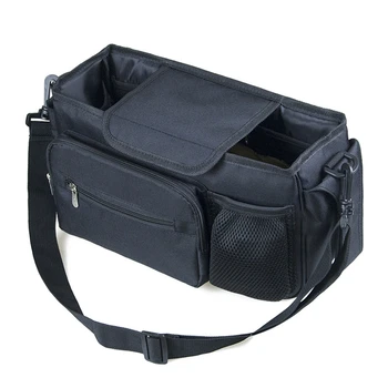 

Baby Stroller Organizer Bottle Cup Holder Diaper Bags Maternity Nappy Bag Accessories for Portable Baby Carriage Black