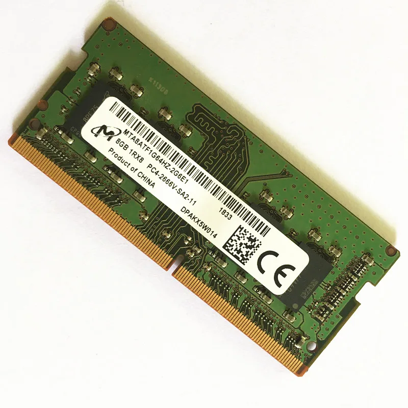 M icron 1RX8 PC4-2666V-SA2-11 8GB 2枚 8gb 1rx8 Pc4-2666v-sa1-11