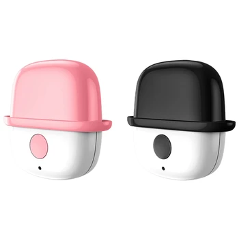 

2Pcs Hanging Neck Necklace Air Purifier, Portable Negative Ion Portable Purifier - Pink-White & Black-White