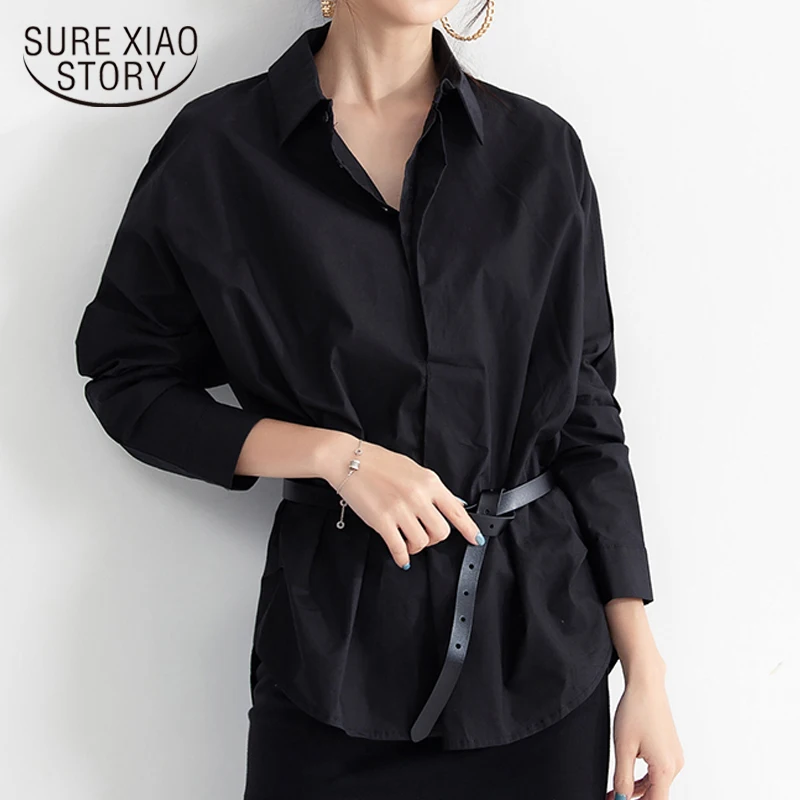 

2021 Spring Autumn Casual Long Sleeve Chiffon Shirt Office Lady Women White Shirts and Blouses Plus Size Loose Blouse Tops 10239