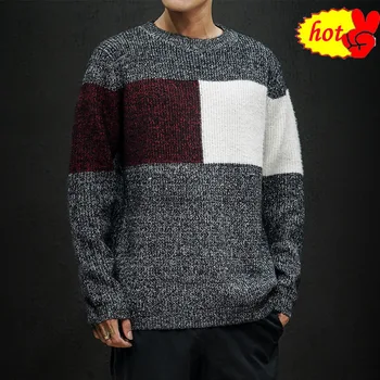 

Men Sweaters Christmas Spring Autumn Clothes 2020 Plus Size Asian M-4XL 5XL 6XL Japan Style Casual Standard Designer Pullovers