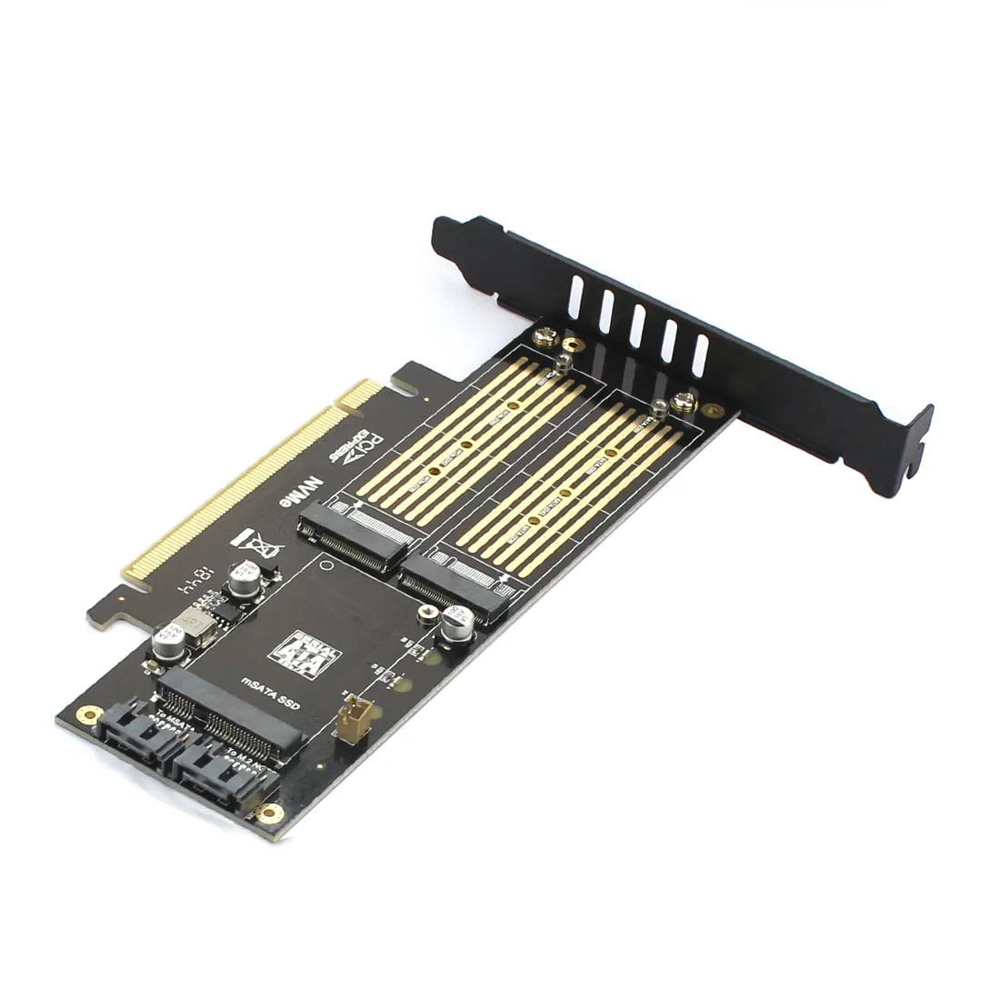 SK16-PRO NVME адаптер x16 PCI-E3 полный Скорость для NGFF M.2 2280 w Алюминий лист Термальность проводимость кремния вентилятор охлаждения радиатора