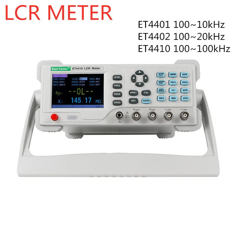 

Desktop Digital Bridge Meter Capacitor Resistance Impedance Inductance Meter Tester 110V/220V Data Recording 100~100kHz ET4410