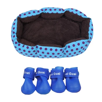 

Removable Bed for Pets Dog Cat S Blue, Black dots & Blue M, Pet Shoes Booties Rubber Dog Waterproof Rain Boots