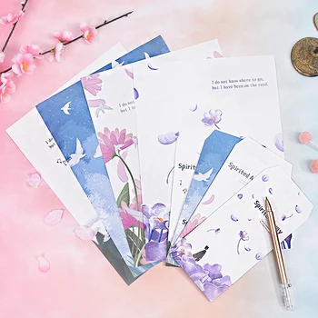 

1 Set Simple Envelope Letter Paper Literary Sheets Craft Envelopes Mini Stationery Beautiful Gift White Wedding Message Card