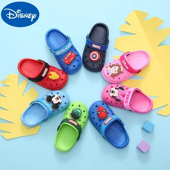 

Original Disney Marvel Spiderman Hulk Ironman Flash Sandals For Children Summer Sandals For Girls Cartoon Mickey Boy Baby Slippe