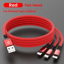 

150cm 3 in 1 USB Type C Charger Cable USB Cable for Powerbank Micro for iPhone 13 12 11 Pro XR XS Max X Huawei Charging Cord