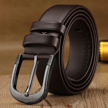 

mens pu leather man belt casual strap male belts for men new fashion vintage pin buckle designer belt