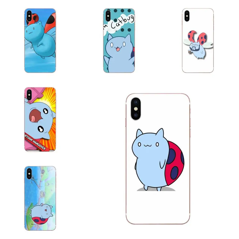 Для Apple iPhone 4 4S 5 5C 5S SE 6 6S 7 8 Plus X XS Max XR резиновый для сотового телефона чехол I'm Catbug |