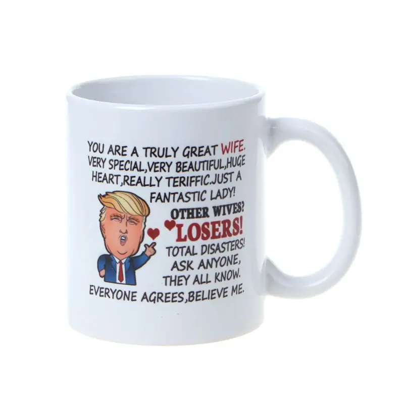 Креативная керамическая чашка для кофе, забавная кружка Дональда Трампа с английскими буквами, подарок
