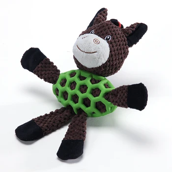 

Plush Dog Toy Funny Teeth To Bite Puppy Molar Squeak Dog Intelligence Toys Game Interactive Jouet Chien Pet Products XX60DT